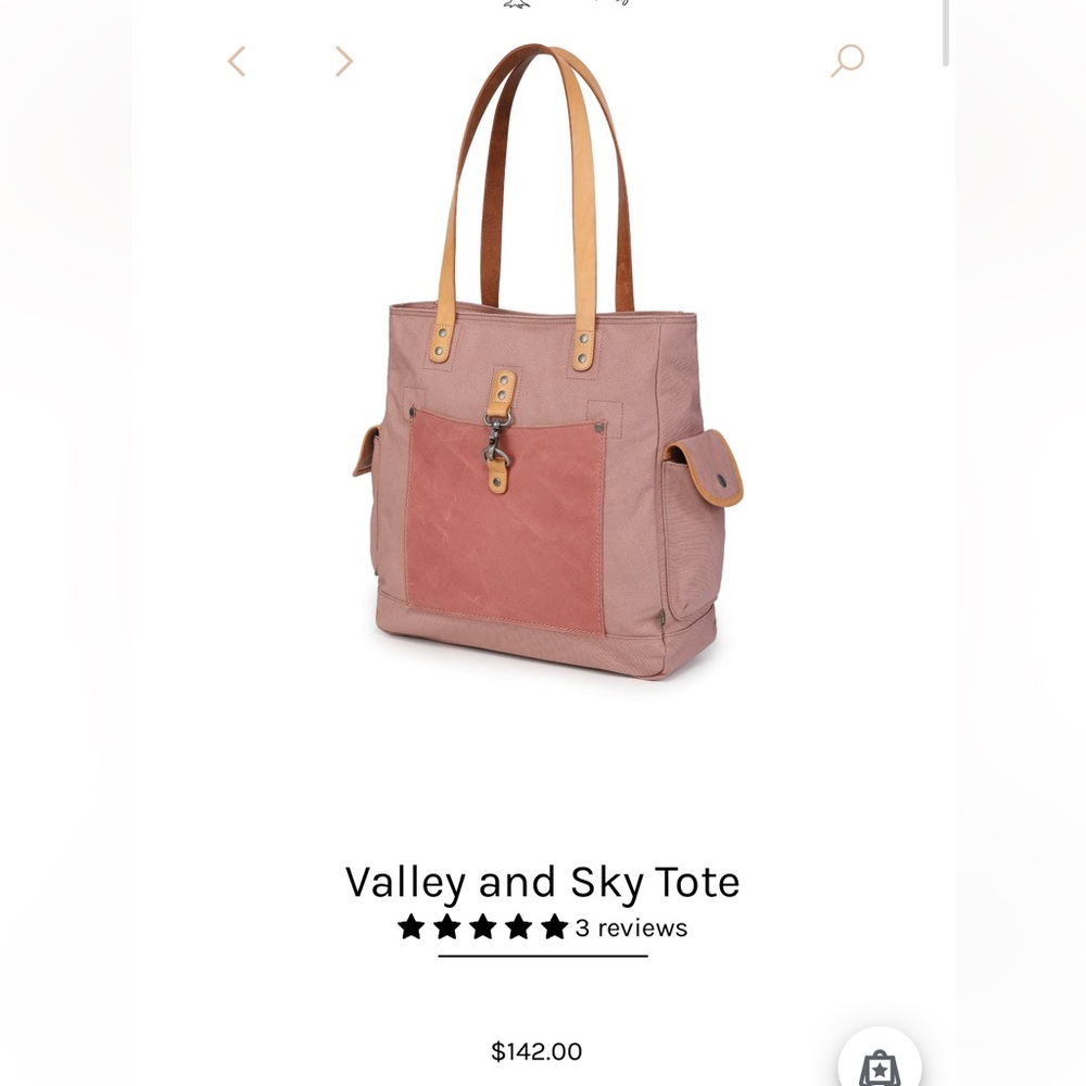 TDS Valley and Sky Pink Washed Canvas Tote.